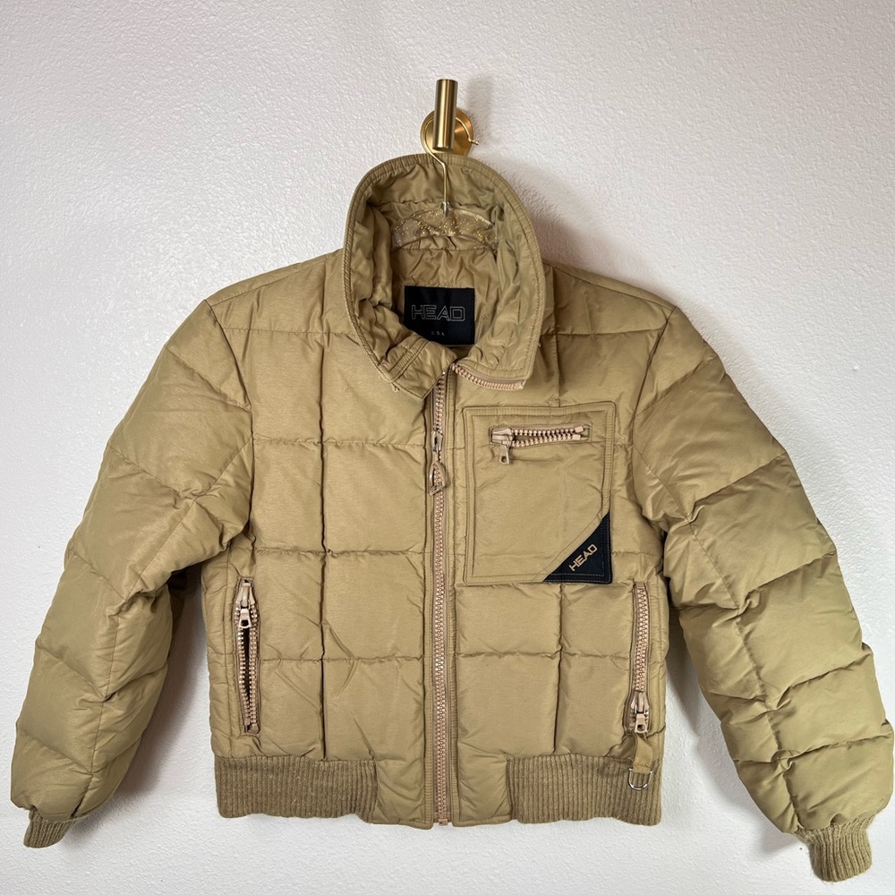 Head Cropped Puffer Zip-Up Jacket